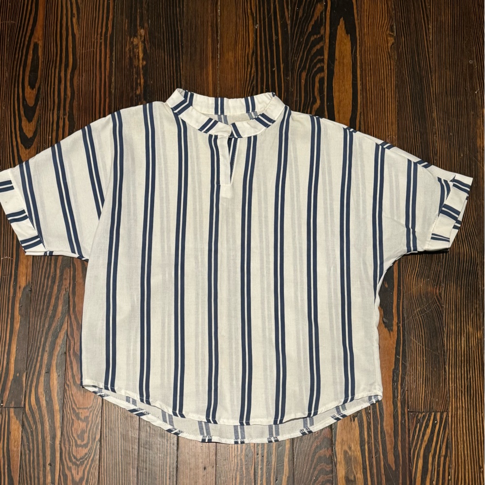 Striped Button-Up Shirt